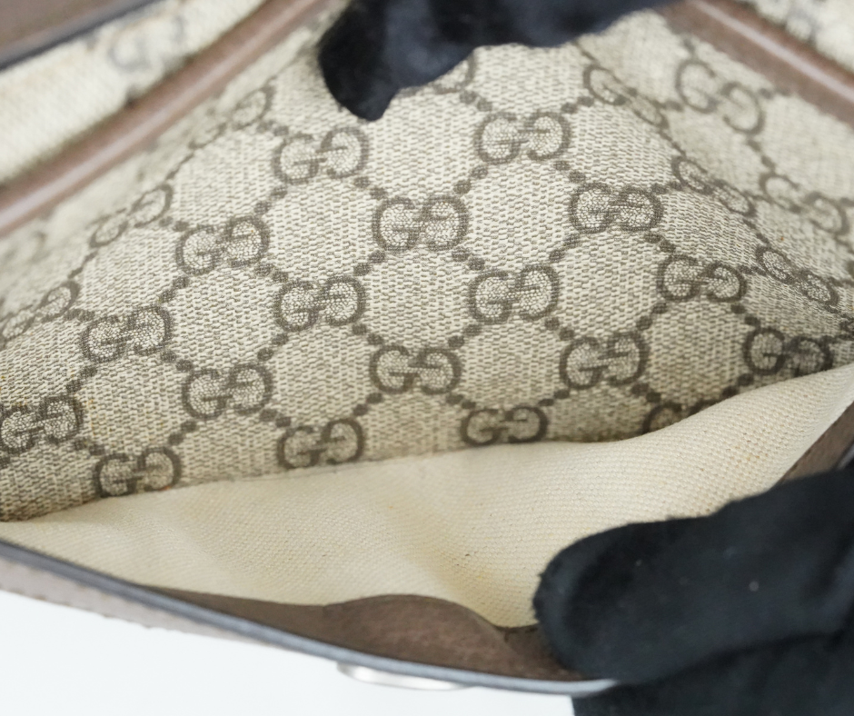 Pre-Loved Gucci Ophidia Canvas Top Handle Shoulder Camera Bag