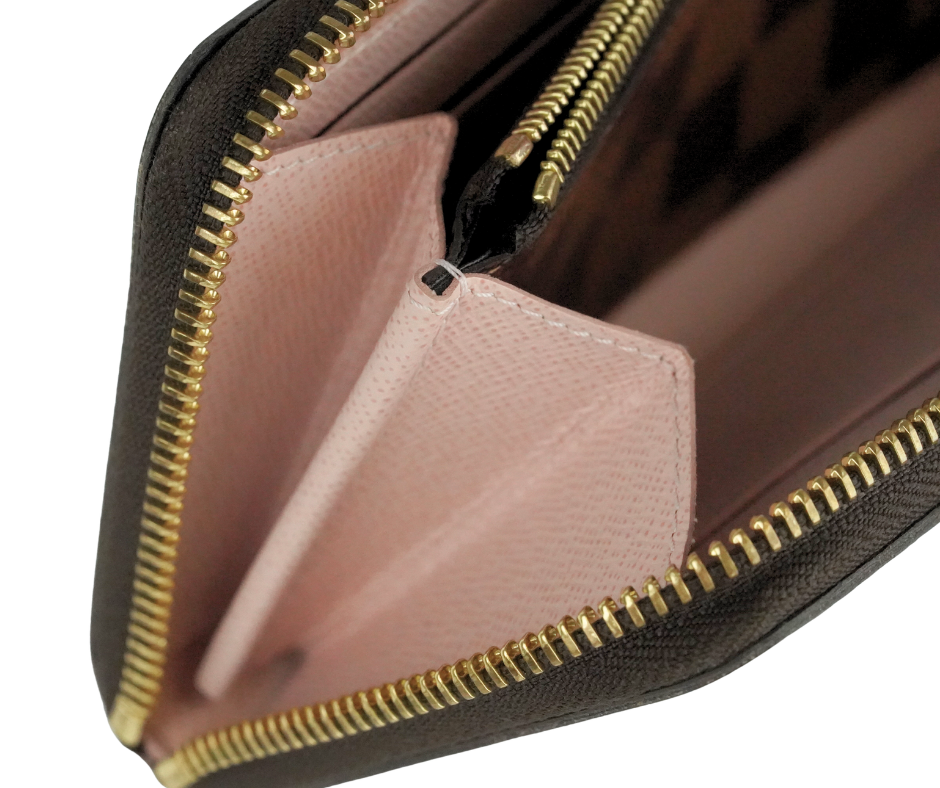Pre-Loved Louis Vuitton Damier Ebene Zippy Long Wallet Pink