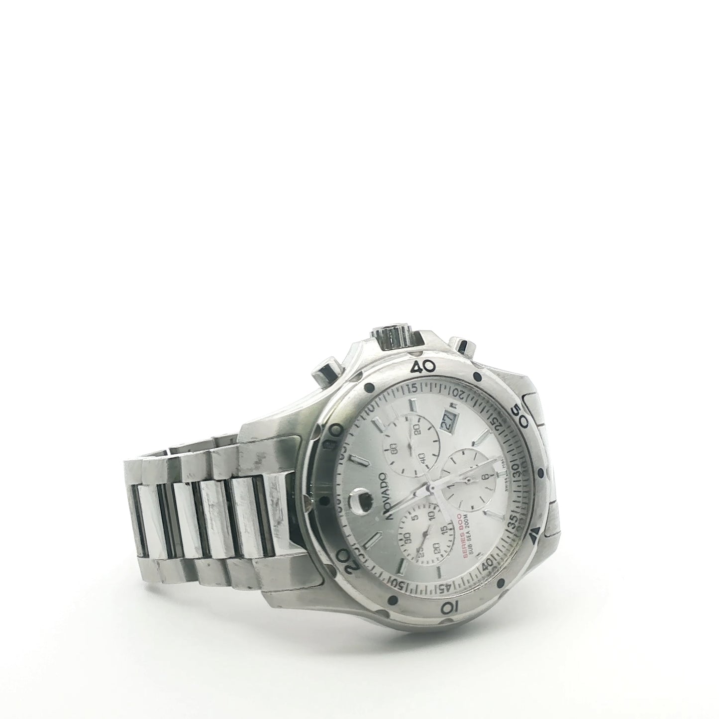 Pre-Loved Movado Series 800 Chronograph Silver Dial Men's Watch