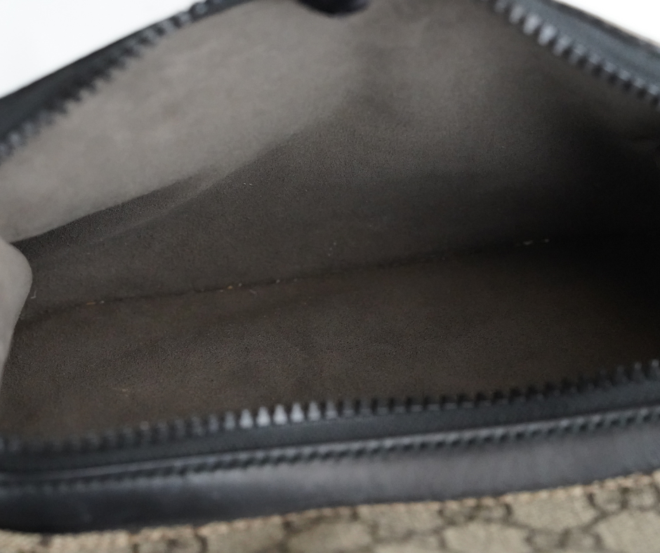 Pre-Loved Gucci Beige Black Supreme Canvas Backpack