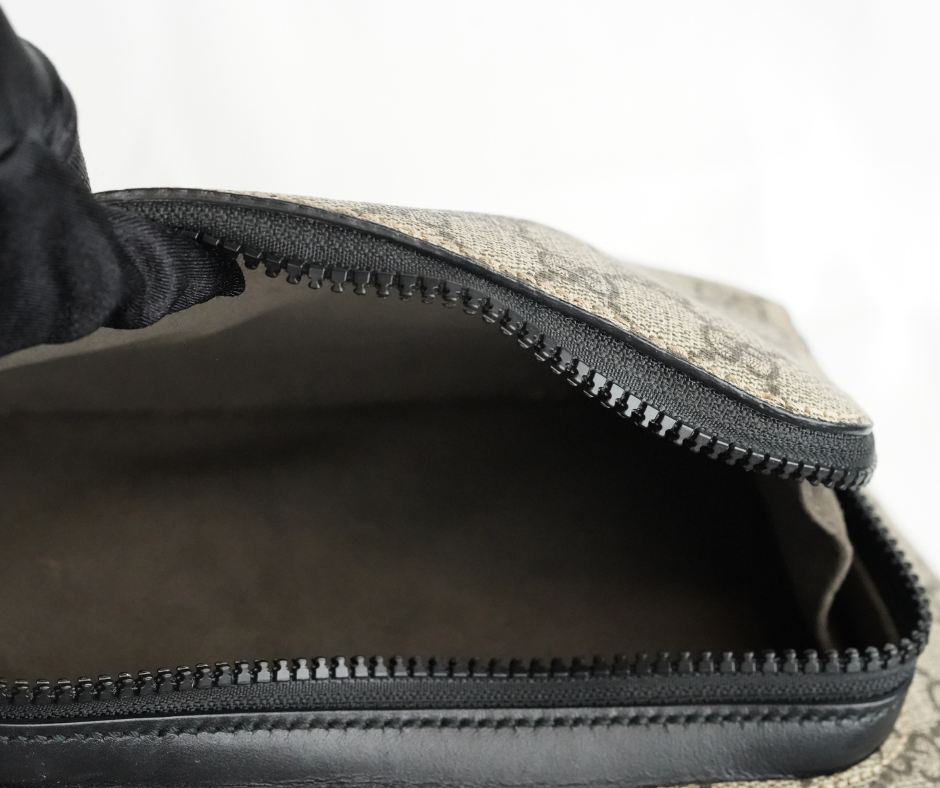 Pre-Loved Gucci Beige Black Supreme Canvas Backpack