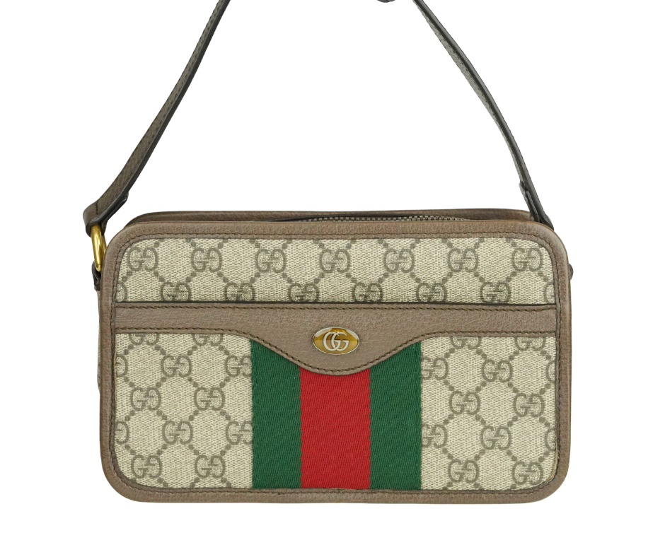 Pre-Loved Gucci Ophidia Canvas Top Handle Shoulder Camera Bag