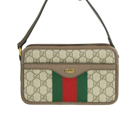 Pre-Loved Gucci Ophidia Canvas Top Handle Shoulder Camera Bag