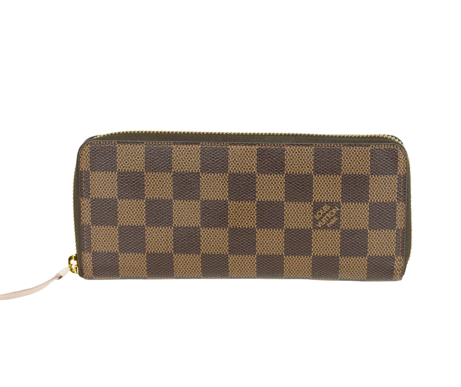 Pre-Loved Louis Vuitton Damier Ebene Zippy Long Wallet Pink