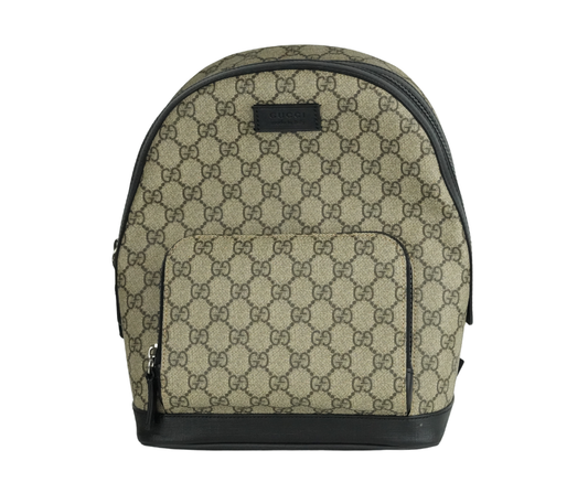 Pre-Loved Gucci Beige Black Supreme Canvas Backpack