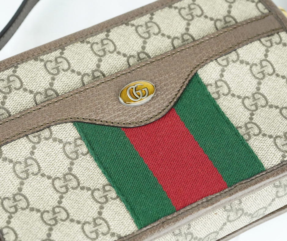 Pre-Loved Gucci Ophidia Canvas Top Handle Shoulder Camera Bag