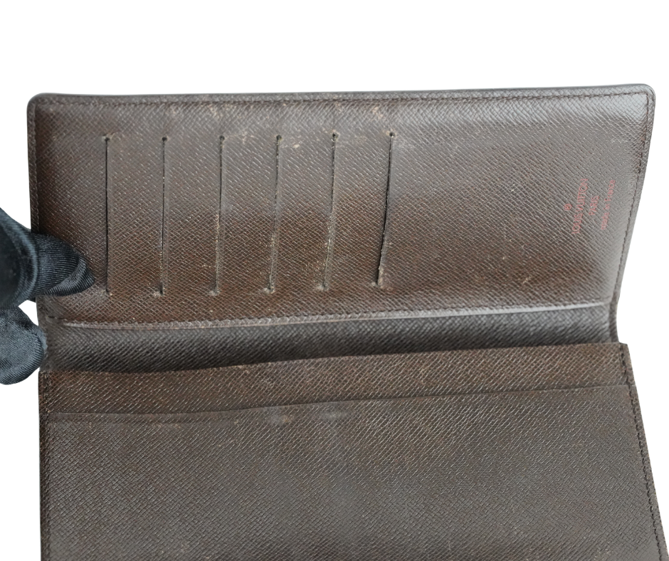 Pre-Loved Brazza Wallet Damier Ebene Wallet