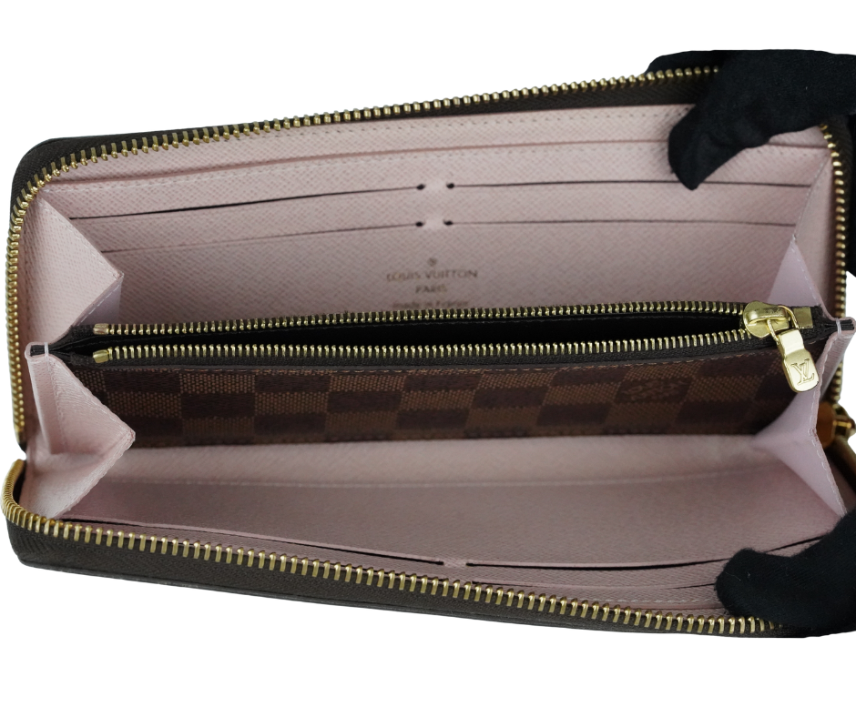 Pre-Loved Louis Vuitton Damier Ebene Zippy Long Wallet Pink