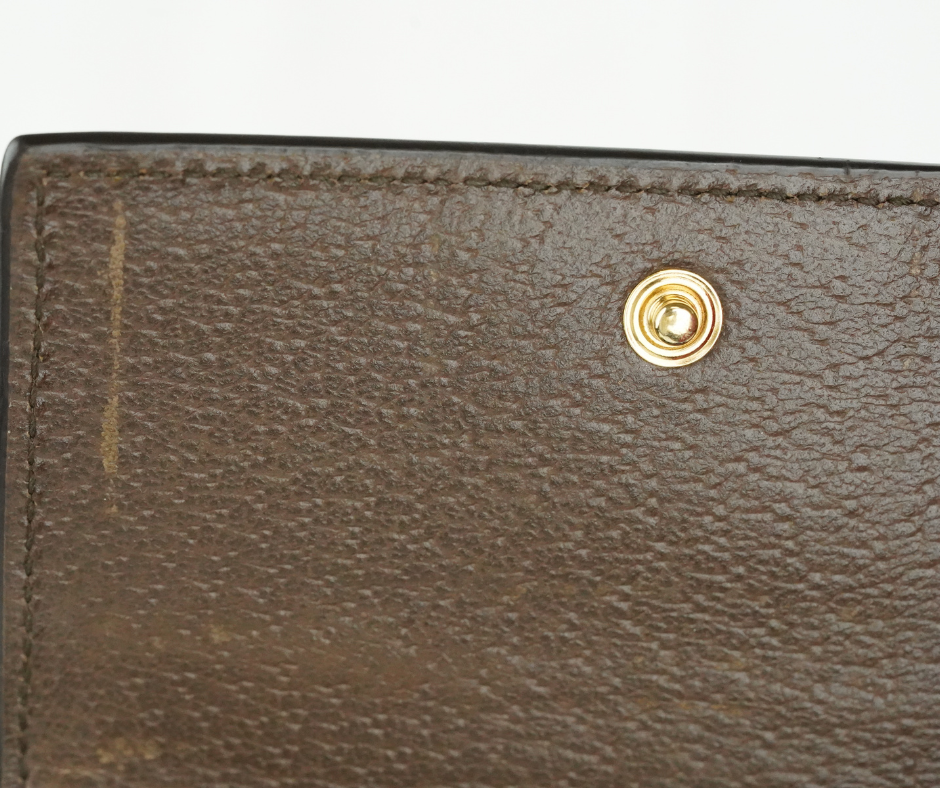 Pre-Loved Gucci Ophidia GG Supreme Small Wallet - Beige/Ebony with Web Stripe
