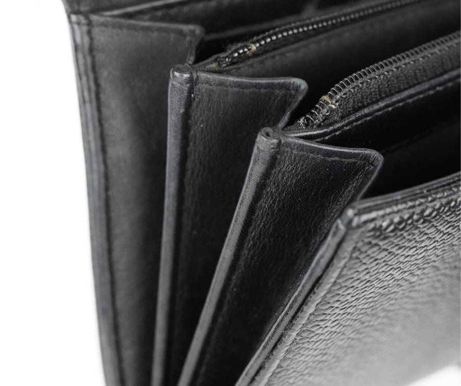 Pre-Loved Chanel Caviar Timeless CC Long Flap Wallet in Black