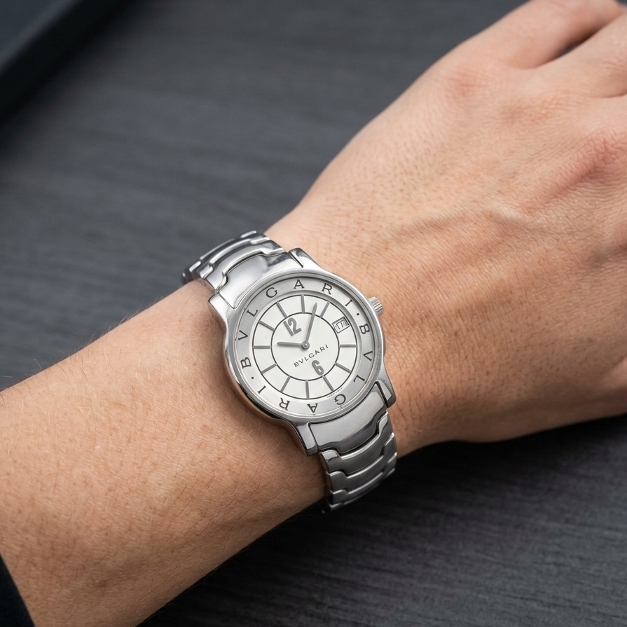 Pre-Loved Bvlgari Solotempo Date Watch in Stainless Steel (ST29S)