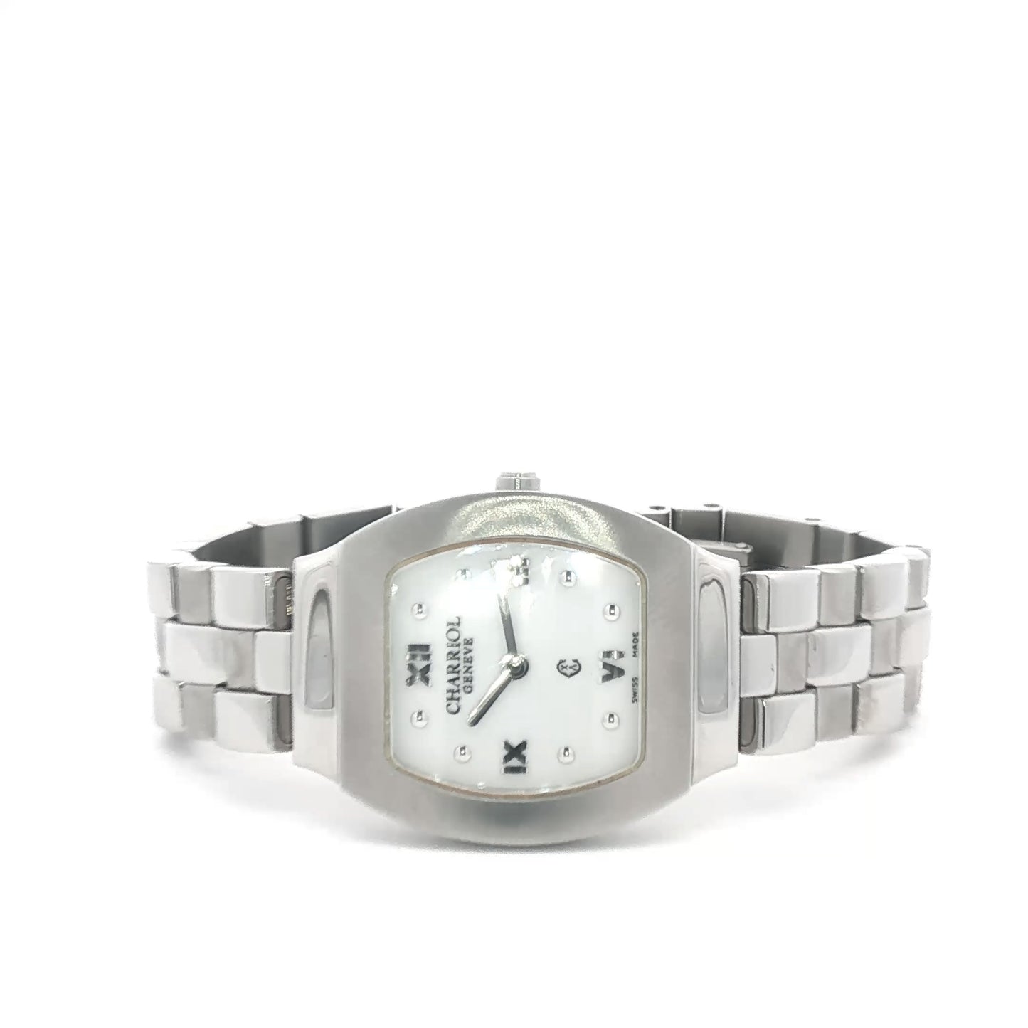Pre-Loved Charriol Azurt Quartz White Dial Stainless Steel Ladies Watch