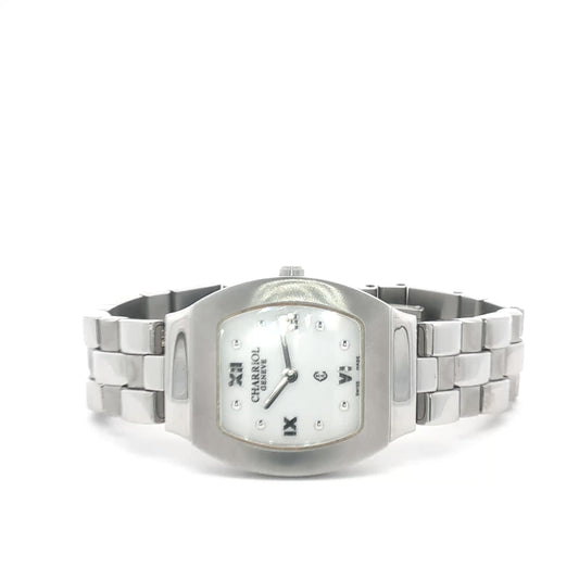 Pre-Loved Charriol Azurt Quartz White Dial Stainless Steel Ladies Watch